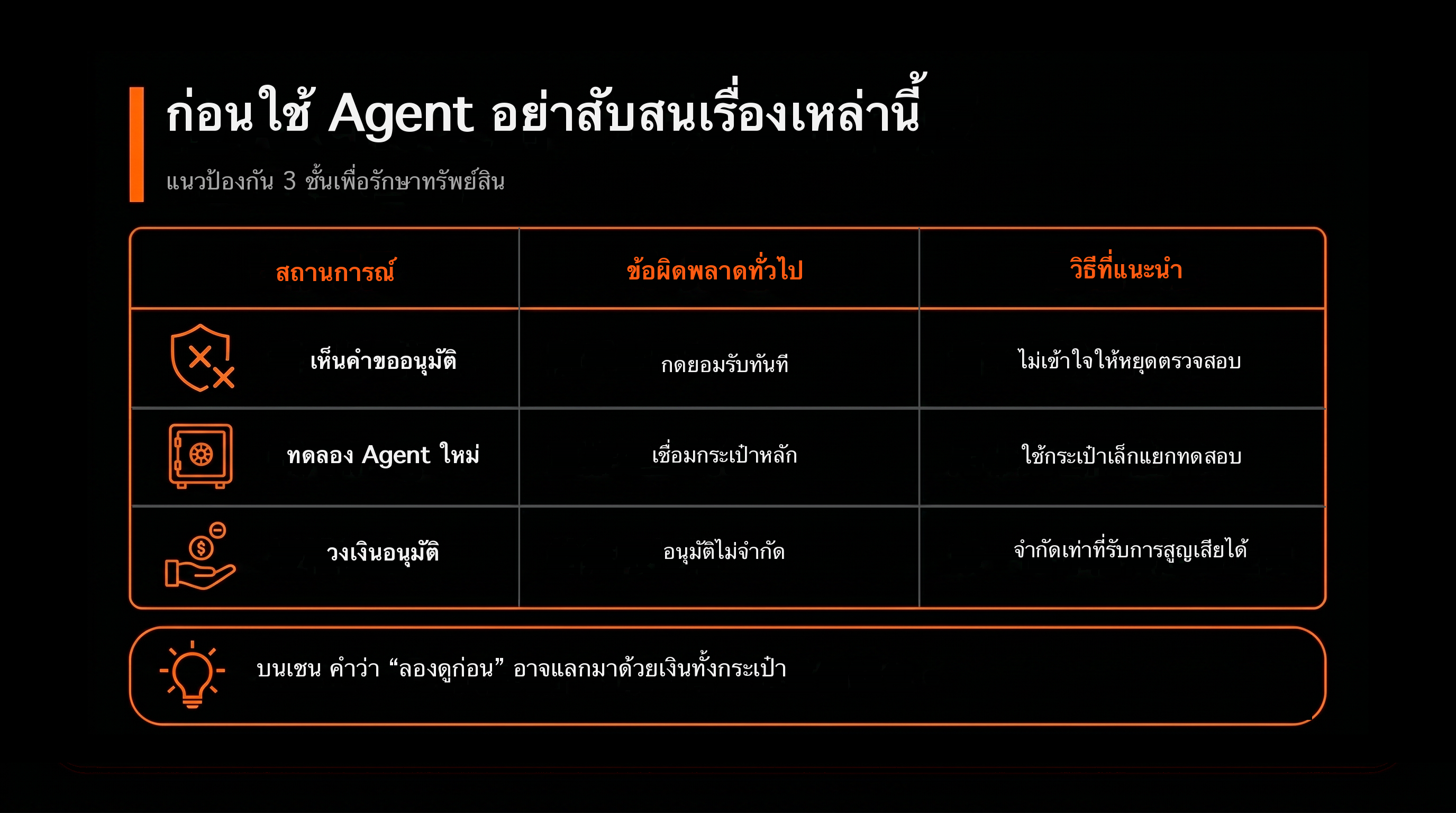 比較表：碰 Agent 之前，這幾條別搞反（常見錯誤 vs 建議做法）